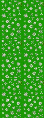 Raster illüstrasyonu. Suluboya çiçekli çiçek deseni. Yeşil renkli Asyalı tekstil.