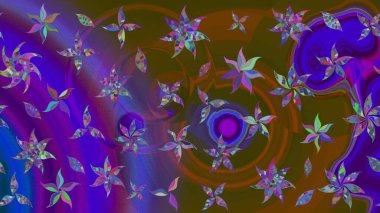 Çizim çiçek deseni duvar kağıdı, web sitesi arka planı, ambalaj kağıdı, davetiye, broşür, afiş veya web sitesi için kullanılabilir. El çizimi Raster çizimi. Parlak elementlerin.