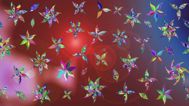 Doodle çiçekler ve dalları, otlar ve çiçekler. Elle çizilmiş. Raster resim. Güzel kumaş deseni.