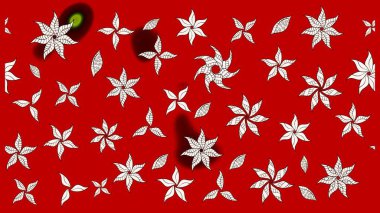 Raster illüstrasyonu. Robot resim. Küçük çiçekte sevimli çiçek deseni var..