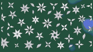 Yeşil ve nötr renklerde parlak çiçekli halı deseni.