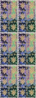 Raster geleneksel oryantasyon süsü. Gri ve nötr renklerde altın desenler ve altın elementler. Kusursuz klasik altın desen.