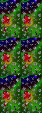 Flower eskiz arka planı. Çiçek deseni. Raster illüstrasyonu. Şatafatlı bahar bahçesi dokusu.