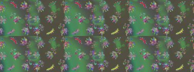 Moda baskısı. Çiçeğin suluboya çizimlerinin mükemmel deseni. Ton halinde. Suluboya desenli çiçek deseni. Dekorasyon ve tasarım için güzel desen.