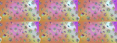 Beautiful watercolor Bouquet of summer flowers sketch pattern. Nice fabric pattern.