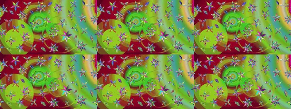 El çizimi Raster çizimi. Çizim çiçek deseni duvar kağıdı, web sitesi arka planı, ambalaj kağıdı, davetiye, broşür, afiş veya web sitesi için kullanılabilir. Parlak elementlerin.