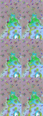 Küçük çaplı çiçeklerdeki basit şirin desenler. Tekstil veya kitap kapakları, imalat, duvar kağıtları, baskı, hediye paketi ve yapıştırma kitabı için çiçek eskizi geçmişi. Raster illüstrasyonu.