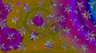 Raster illüstrasyonu. Bahar çiçekleriyle güzel bir çiçek deseni çizmişsin. Güzel kumaş deseni.