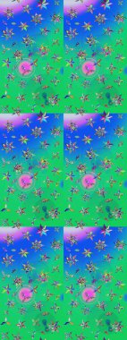 Eskiz Vintage Çiçek Deseni. Raster Kalça dokusu deseni.