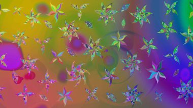 Küçük çiçekteki sevimli çiçek deseni. Raster illüstrasyonu. Tony 'nin kumaş kalıbını çiz. Modaya uygun kumaş deseni.