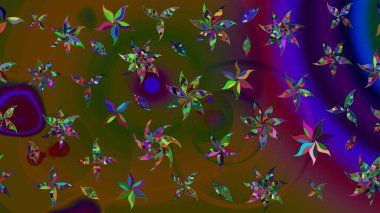 Çiçek arkaplan. Çizim raster deseni. Güzel kumaş deseni.