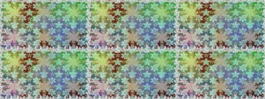 Kart, duvar kağıdı, ambalaj ve tekstil için klasik tasarım. Raster illüstrasyonu. Tarafsız ve yeşil renklerde Kraliyet retro 'su. Altın şablon. Kusursuz desenli altın elementler. Çiçeksel klasik doku.