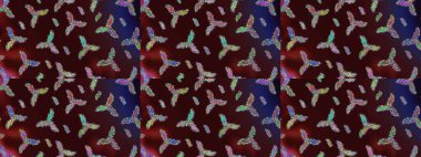 Soyut duvar kâğıdı, ambalaj dekorasyonu. Kahverengi, mavi ve yeşil renklerde şirin kar taneleri. Kışın sembolü, mutlu noeller, mutlu yeni yıl kutlaması Raster illüstrasyonu. Kar tanesi kadar basit..