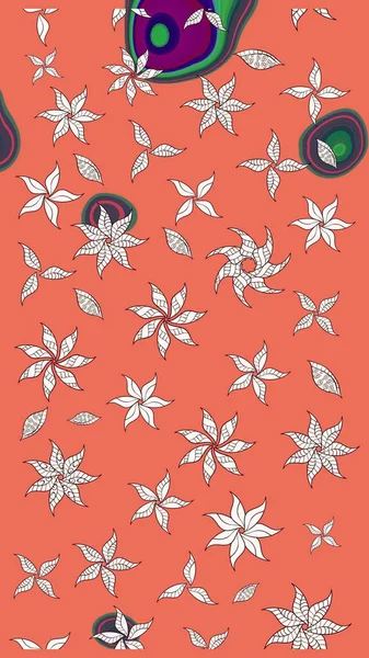 Karalama elementleri. Çizim çiçek deseni duvar kağıdı, web sitesi arka planı, ambalaj kağıdı, davetiye, broşür, afiş veya web sitesi için kullanılabilir. El çizimi Raster illüstrasyonu.