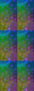 Raster illüstrasyonu. Güzel kumaş deseni. Küçük bir çiçekte eskiz deseni. Güzel çiçek arkaplanı..