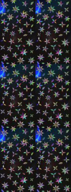 Raster Güzel kumaş deseni. Raster suluboya çiçek deseni, narin çiçekler, gri ve mavi çiçekler, tebrik kartı şablonu..