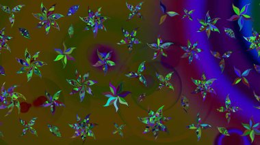 Küçük bir çiçekte eskiz deseni. Hoş bir çiçek geçmişi var. Güzel kumaş deseni. Raster illüstrasyonu.