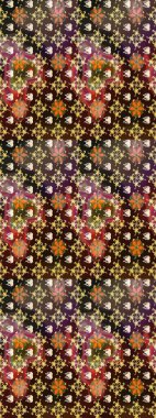 Kahverengi ve bej renkler üzerine tasarım. Raster illüstrasyonu. Raster kış deseni. Çiçek Elementleri ile soyut arkaplan.