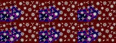 Raster illüstrasyonundaki çiçek desenli çizim. Suluboya tarzında kırmızı renkte çiçekler.