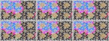 Doğulu arabeskler. Raster. Hassas altın deseni açın. Kusursuz altın desenli bukleler. Parlak dantel, stilize çiçekler, şal desenli. Gri ve kahverengi renklerde altın elementlerle kusursuz desen.