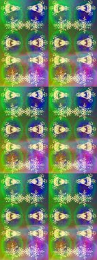 Meteoroloji buz koleksiyonu. Xmas Frost kar taneleri izole edilmiş siluet sembolü. Kar Tanesi raster simgesi arka plan yeşil, mavi ve mor. Kış Noel 'inde kar bembeyaz kristal element. Raster.