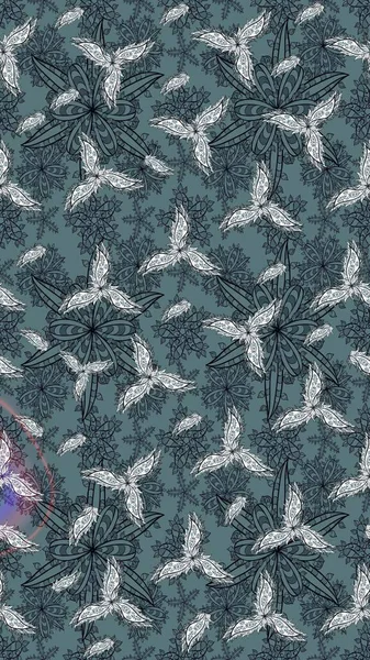 Raster illüstrasyonu. Robot resim. Küçük çiçekte sevimli çiçek deseni var..