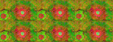 Şirin çiçekler. Satır seamless modeli. Rasterleştirme Trendy kumaş deseni.