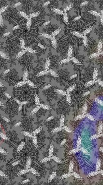 Küçük çiçekte güzel bir çiçek deseni var. Raster deseni. Çiçekli çiçek deseni, suluboya..