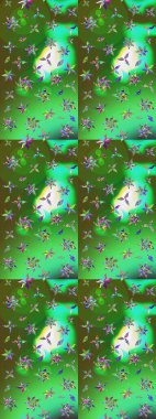 Flower eskiz arka planı. Şatafatlı bahar bahçesi dokusu. Çiçek deseni. Raster illüstrasyonu.