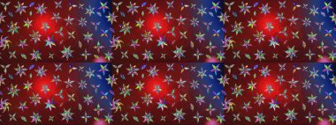 Raster illüstrasyonundaki çiçek desenli çizim. Süslü kumaş deseni. Düz Çiçek Elementleri Tasarımı. Renkli Bahar Teması çizim şablonu.