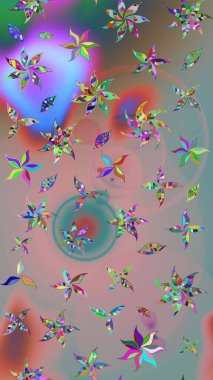 Yumuşak, bahar çiçekli arka plan. Tarafsız ve gri renklerde çiçekler. Raster çiçek desenli ve çiçekli..