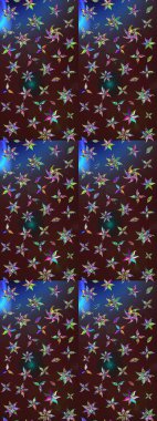 Renkli kahverengi ve mavi çizim kalıpları. Kahverengi ve mavi renkli çiçekler. Elle çizilmiş sonbahar çiçeği deseni. Doodle tarzı. Tekstil ve kapak tasarımı için mükemmel.