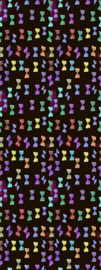 Kumaş, kağıt, ambalaj kâğıdı ve duvar kağıdı tasarımı için güzel bir arka plan. Renkli kelebeklerin eskiz geçmişi. Raster illüstrasyonu.