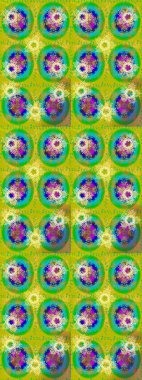 Snowflakes desen. Raster resim. Renk arka plan üzerinde izole soyut kar taneleri ile düz tasarım. Kar tanesi renkli desen. Raster kar taneleri arka plan.