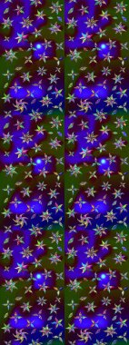 Arkaplan dokusu, duvar kağıdı, kahverengi ve mavi renkli çiçek teması. Soyut etnik raster çizim kalıbı. Kabile sanatı boho baskısı, klasik çiçek arkaplanı.