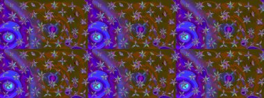 Doğal kozmetik ürünleri, parfüm, çiçekçi dükkanı için bahar ihalesi tasarımı. Karşılama ya da düğün geçmişi olarak kullanılabilir. Paket kağıdı için en iyisi. Kahverengi ve mor lale çiçekli Raster eskiz deseni.