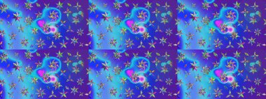 Simple cute pattern in small-scale flowers. Raster illustration. Floral sketch background for textile or book covers, manufacturing, wallpapers, print, gift wrap and scrapbooking.