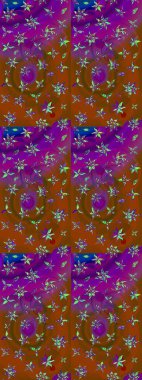 Güzel kumaş deseni. Bahar çiçekleriyle güzel bir çiçek deseni çizmişsin. Raster illüstrasyonu.