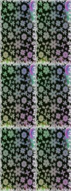 Gri ve nötr renklerde Asya tekstil tarzında. Raster illüstrasyonu. Çiçeklerle suluboya desenleri.