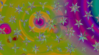 Çizim çiçek deseni duvar kağıdı, web sitesi arka planı, ambalaj kağıdı, davetiye, broşür, afiş veya web sitesi için kullanılabilir. El çizimi Raster çizimi. Parlak elementlerin.