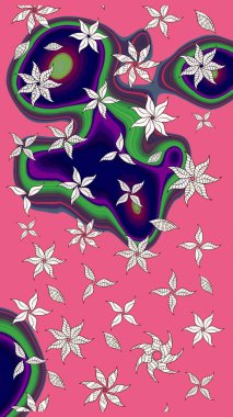 Bahar mevsimi. Raster güzel bir çiçek deseni çizmiş. Nazik romantik baskı. Tatil havası..