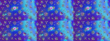 Vadinin mavi ve mor renkli çiçekleri. Eskiz arkaplan modeli. Suluboya, elle çizilmiş. Raster - stok.