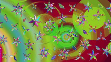 Parlak elementlerin. El çizimi Raster çizimi. Çizim çiçek deseni duvar kağıdı, web sitesi arkaplanı, paket kağıdı, davetiye, broşür, pankart veya web sitesi için kullanılabilir.