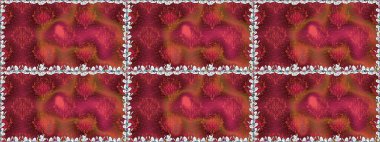 Kırmızı renkte çiçekler. Küçük çiçekte sevimli çiçek deseni var..