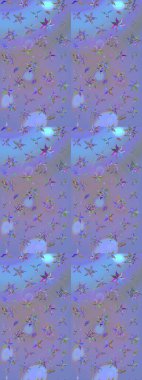 Anti-stres için soyut örnek sayfası. Raster illüstrasyonu. Mor ve mavi renklerde.