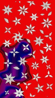 Parmak izi, kumaş, duvar kâğıdı, tekstil için raster dokusu. Renkli grunge renkli çiçeklerle soyut bir arka plan oluşturur. Nakış desenli çiçek deseni..