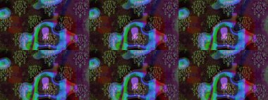 Çiçek desenli eskiz kahverengi ve gri renkler, el yapımı papatyalar, papatyalar. Tekrar eden çiçek arkaplanı, zarif kahverengi ve gri çiçek duvar kağıdı.