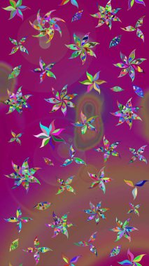 Mor ve kahverengi renkte güzel çiçekli eskiz deseni, suluboya çiçek deseni, duvar kağıdı, kart veya kumaş için fayanslı. Raster..