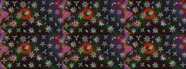 Çiçek desenli raster, çizgi grafik desenli soyut raster arkaplan. Modern stil dokusu.