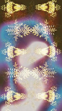 Dallı bahar çiçekleriyle desen, kahverengi renklerle çiçek siluetiyle desen. Raster deseni.